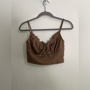 Brown Cropped Tank Top